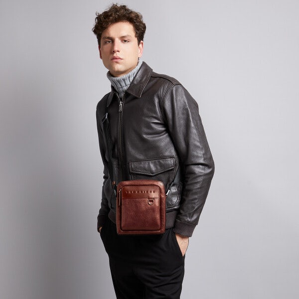 DAMIANO CROSSBODY SMALL LEATHER BAG