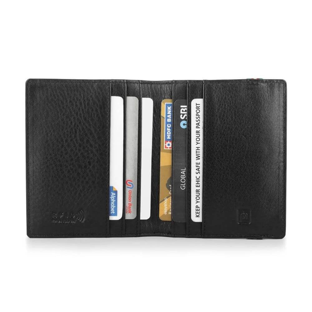 Primehide Slim Leather Card Holder Wallet with RFID Elliot Hudson
