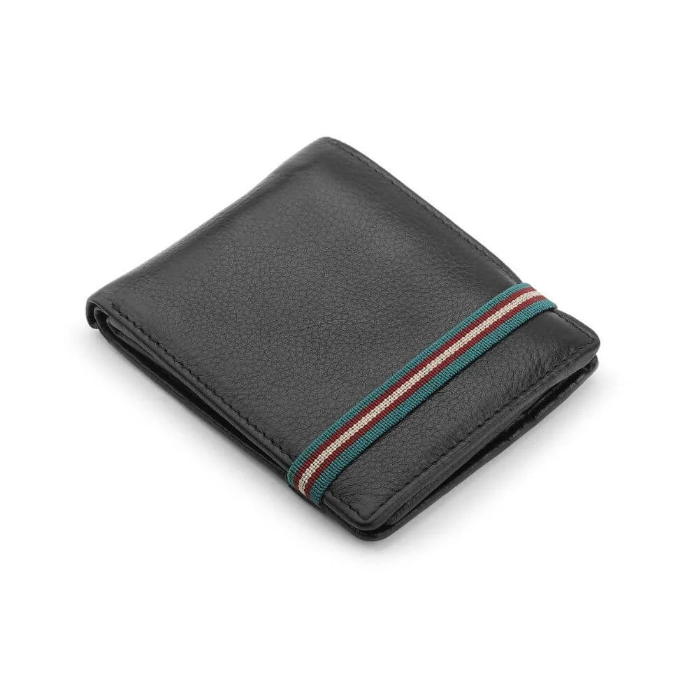 Primehide Leather Trifold Wallet with RFID & Elastic Closure Rowan Hudson