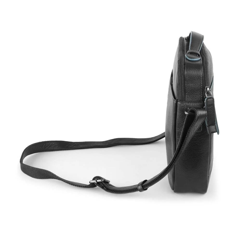 Primehide Leather Crossbody Bag with Top Handle & Twin Zip Compartments Lena Hudson