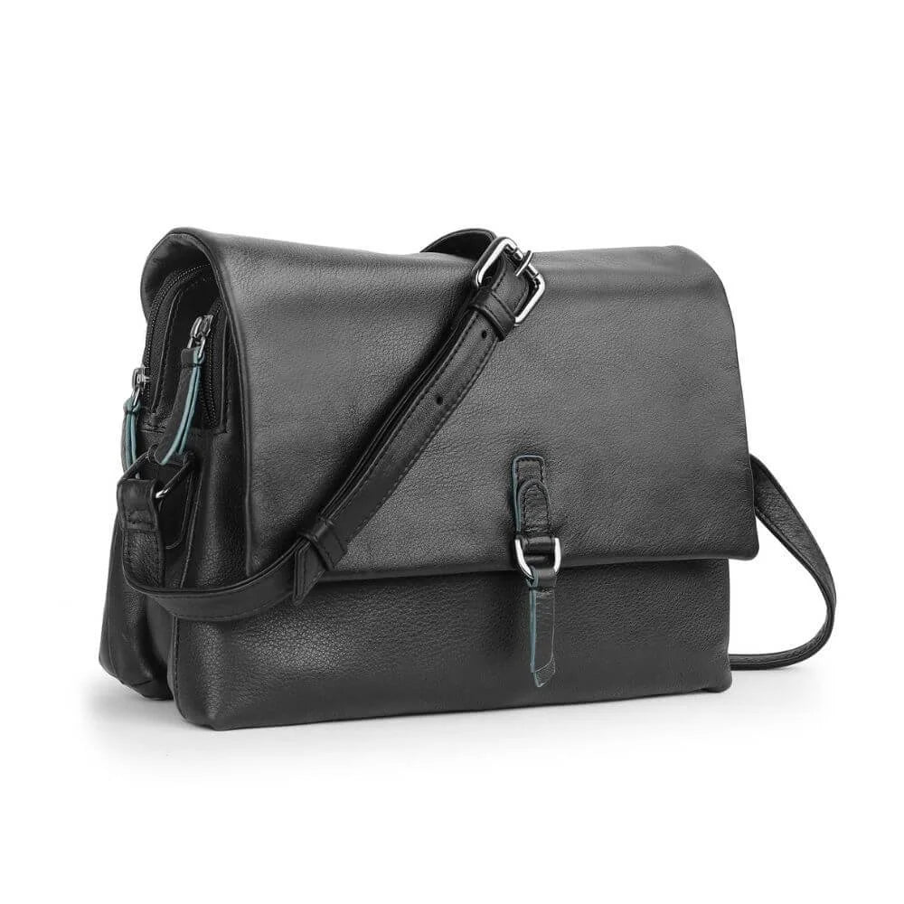 Primehide Leather Crossbody Bag with Buckle Detail Reese Hudson
