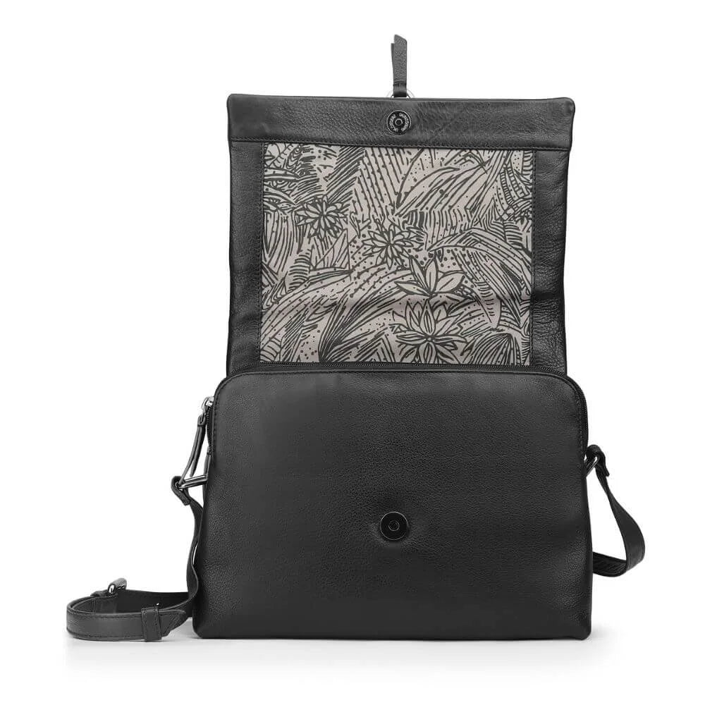 Primehide Leather Crossbody Bag with Buckle Detail Reese Hudson