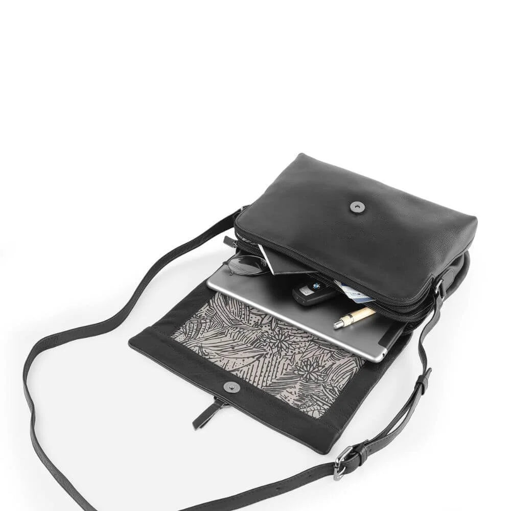 Primehide Leather Crossbody Bag with Buckle Detail Reese Hudson