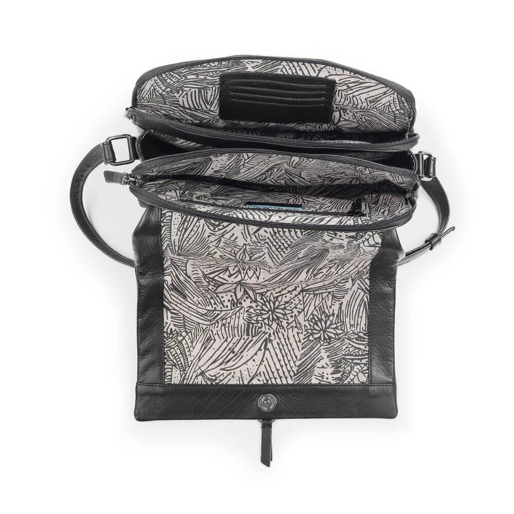 Primehide Leather Crossbody Bag with Buckle Detail Reese Hudson