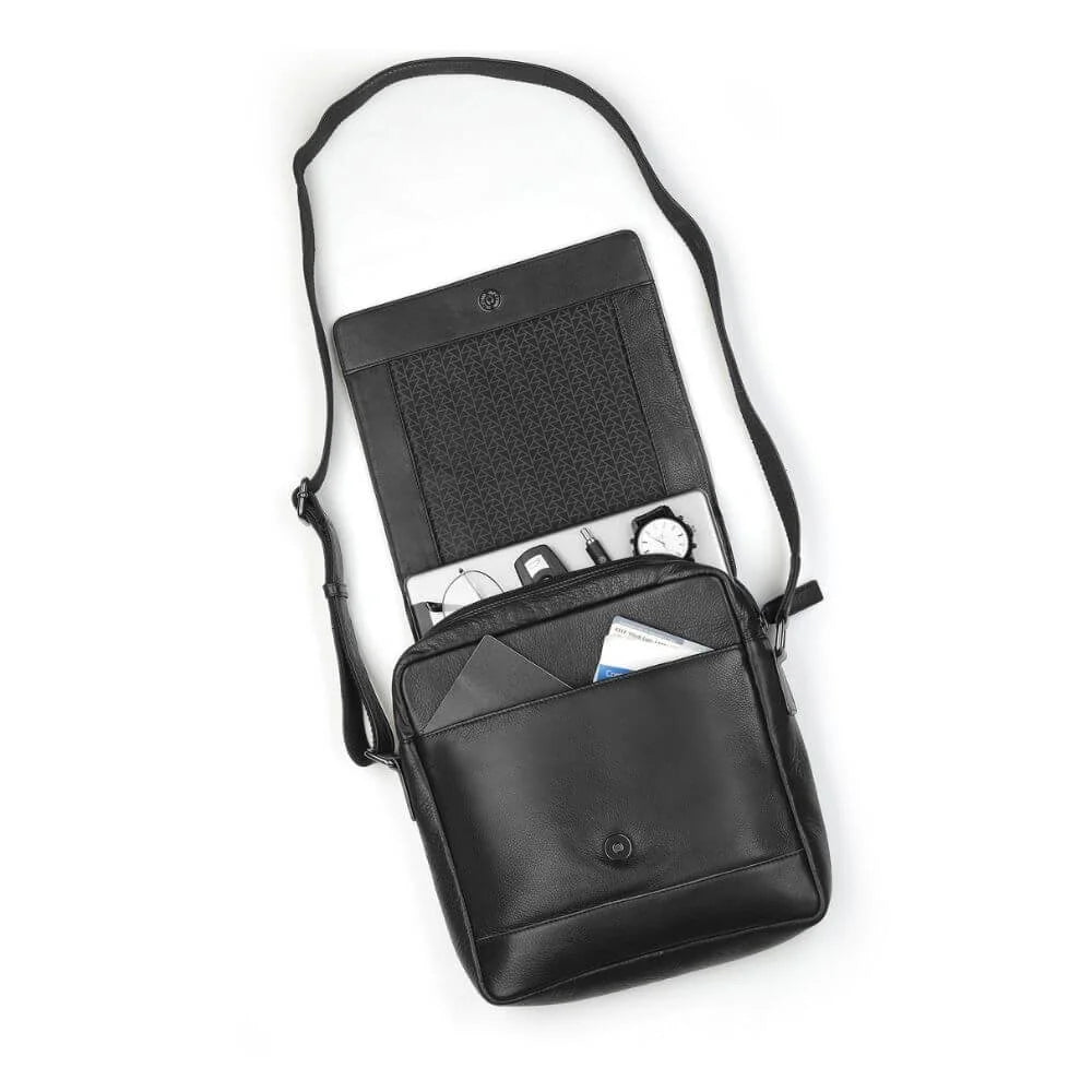 Primehide Leather Messenger Bag for Work & Everyday Miles Hudson