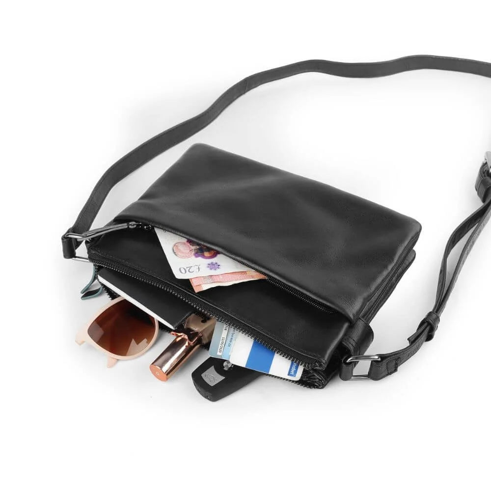 Primehide Leather Crossbody Bag with Built-in Wallet Cleo Hudson