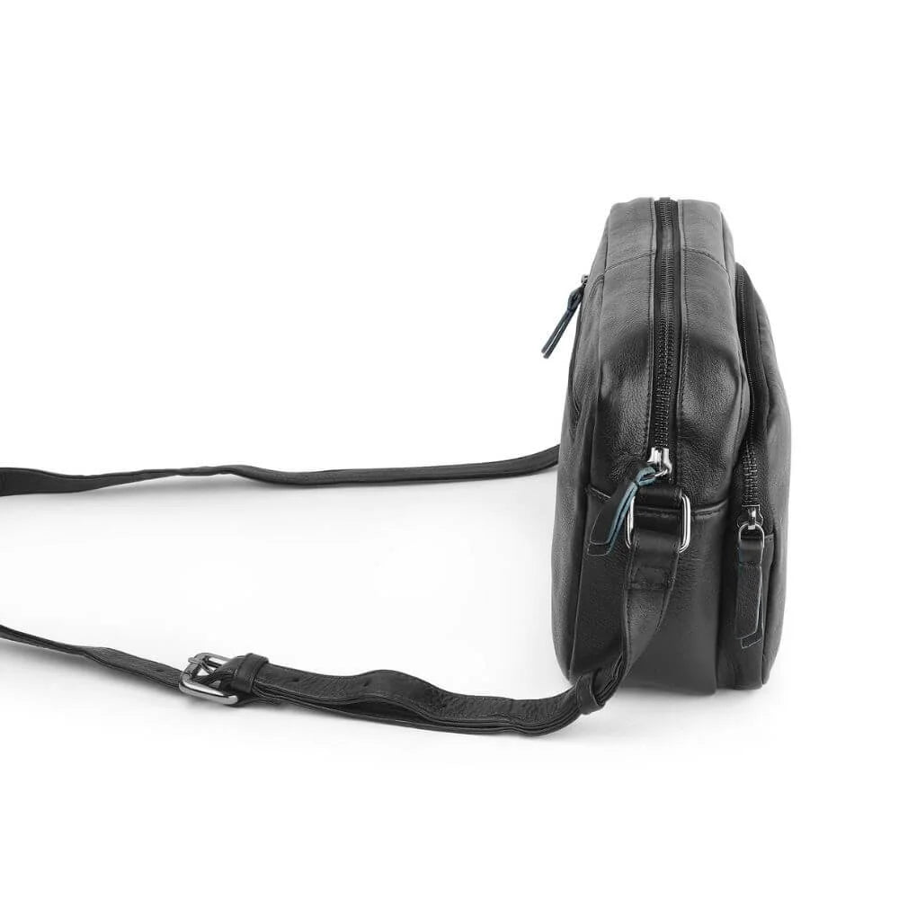 Primehide Leather Handbag with Zip-Top & Crossbody Strap Iris Hudson