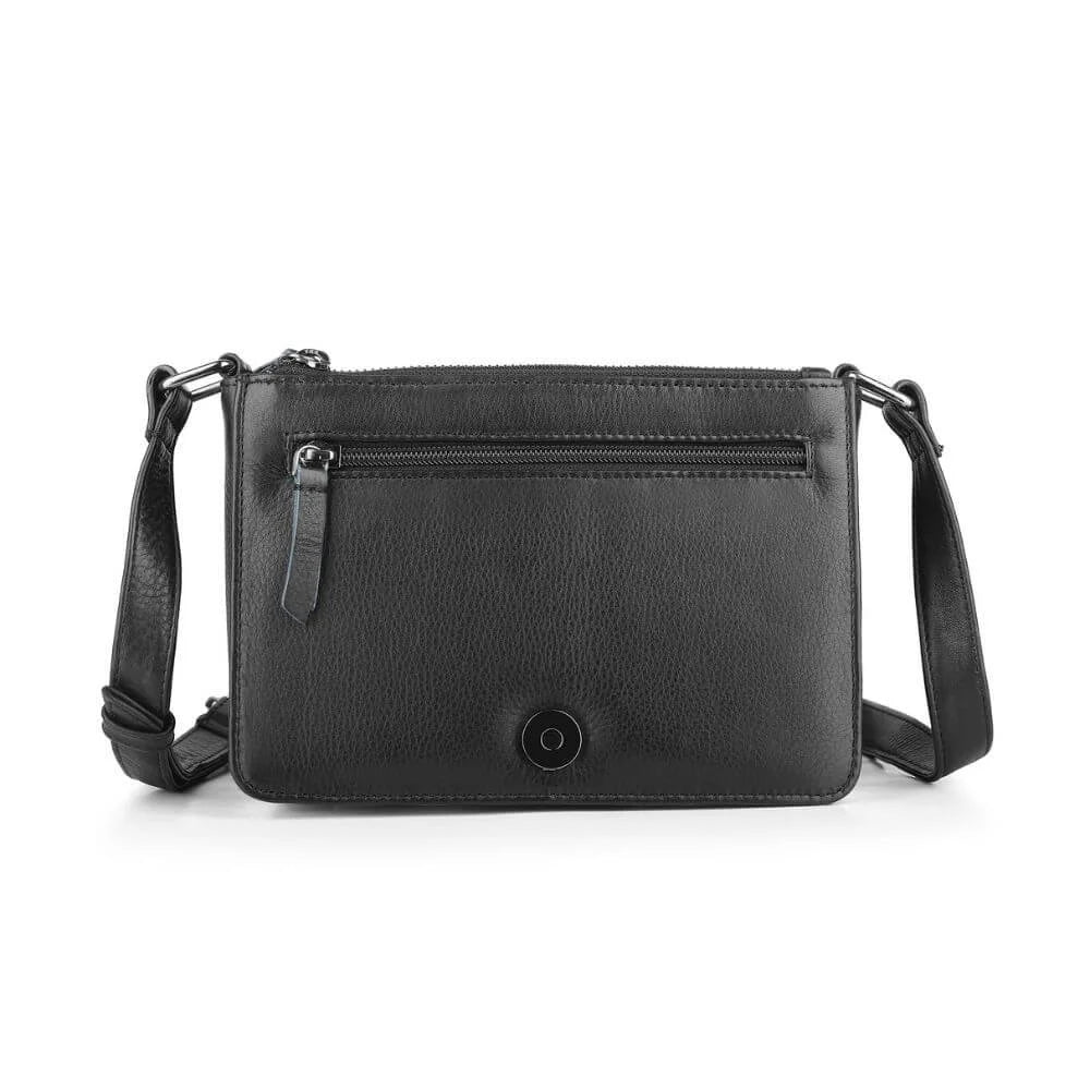 Primehide Leather Shoulder Bag with Multi-Compartments Nina Hudson