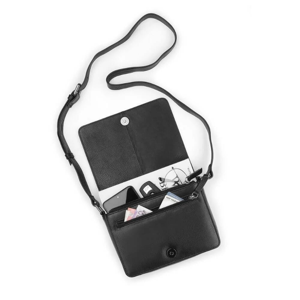 Primehide Leather Shoulder Bag with Multi-Compartments Nina Hudson