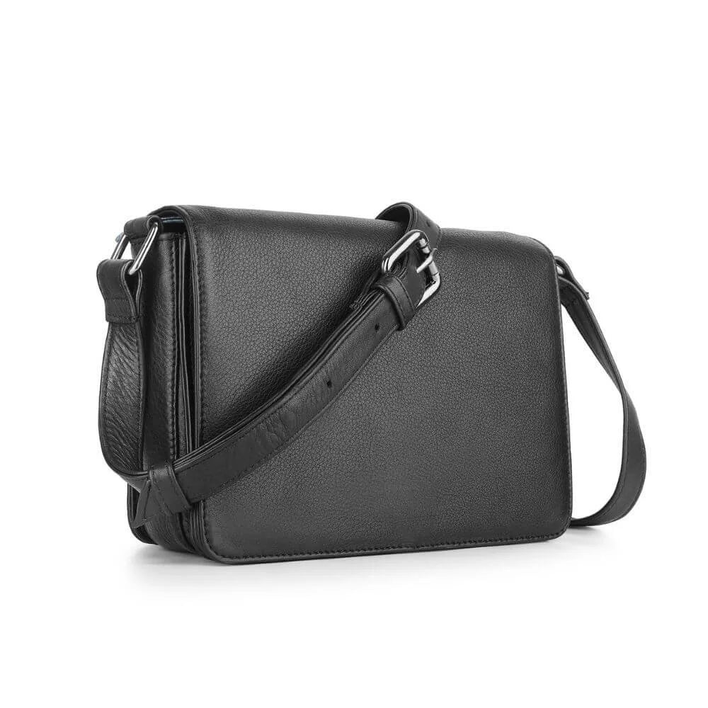 Primehide Leather Shoulder Bag with Multi-Compartments Nina Hudson