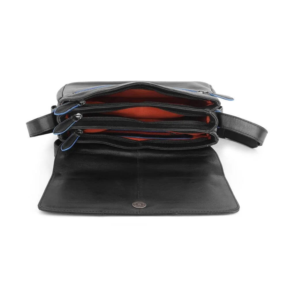 Primehide Leather Organiser Bag with Triple Zip & Built-in Wallet Ida Chester