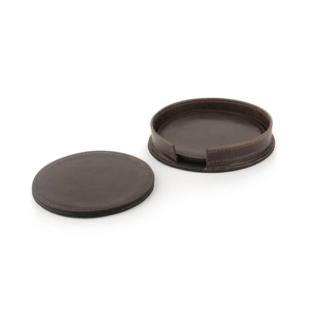 Primehide Leather Coaster Set Of 4 Edmund Mayfair