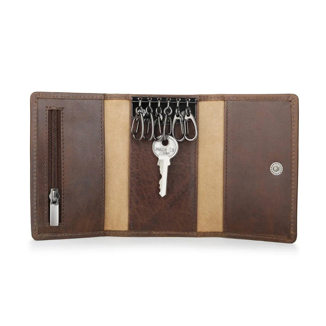 Primehide Leather Key Holder Wallet Basil Mayfair