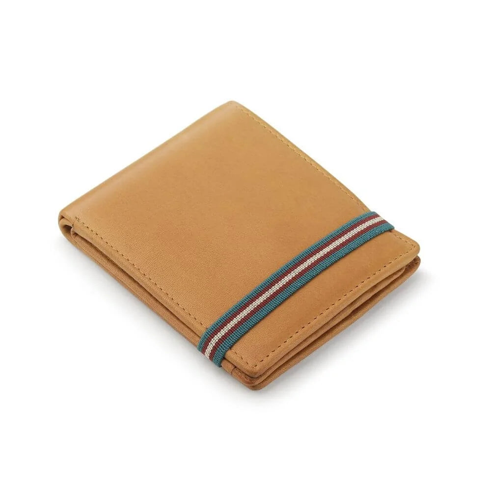 Primehide Leather Trifold Wallet with RFID & Elastic Closure Rowan Hudson