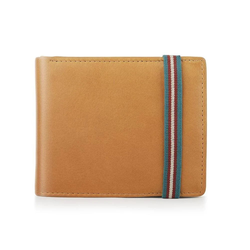 Primehide Leather Trifold Wallet with RFID & Elastic Closure Rowan Hudson