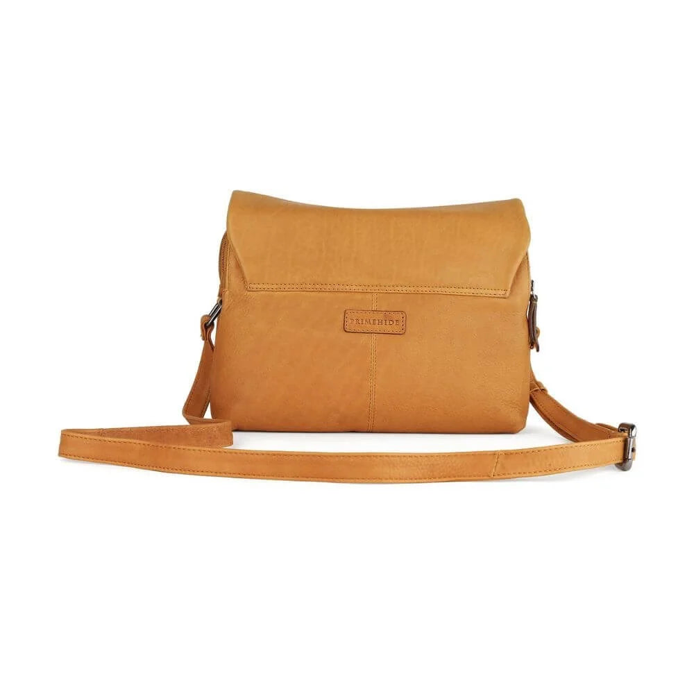 Primehide Leather Crossbody Bag with Buckle Detail Reese Hudson