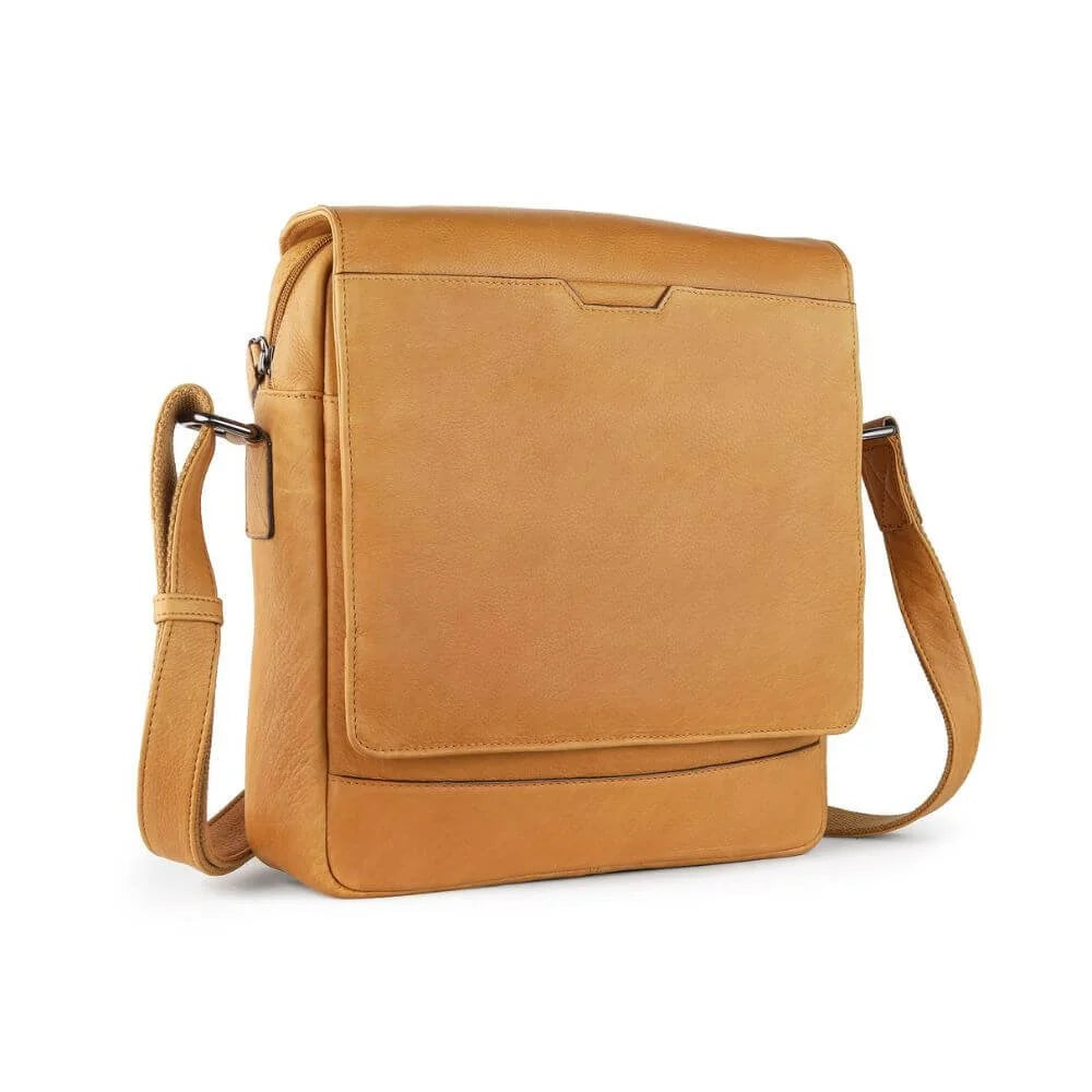Primehide Leather Messenger Bag for Work & Everyday Miles Hudson