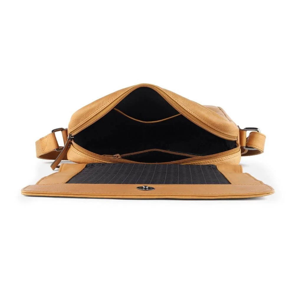 Primehide Leather Messenger Bag for Work & Everyday Miles Hudson