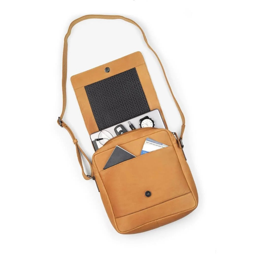 Primehide Leather Messenger Bag for Work & Everyday Miles Hudson