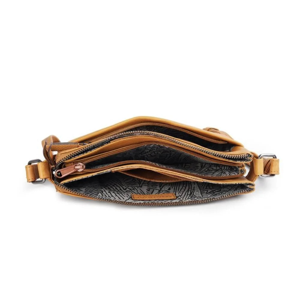 Primehide Leather Crossbody Bag with Built-in Wallet Cleo Hudson