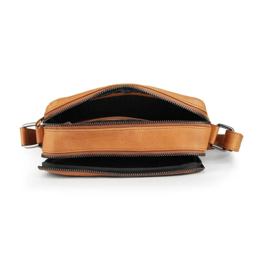 Primehide Leather Messenger Bag for Tablets & Travel Theo Hudson