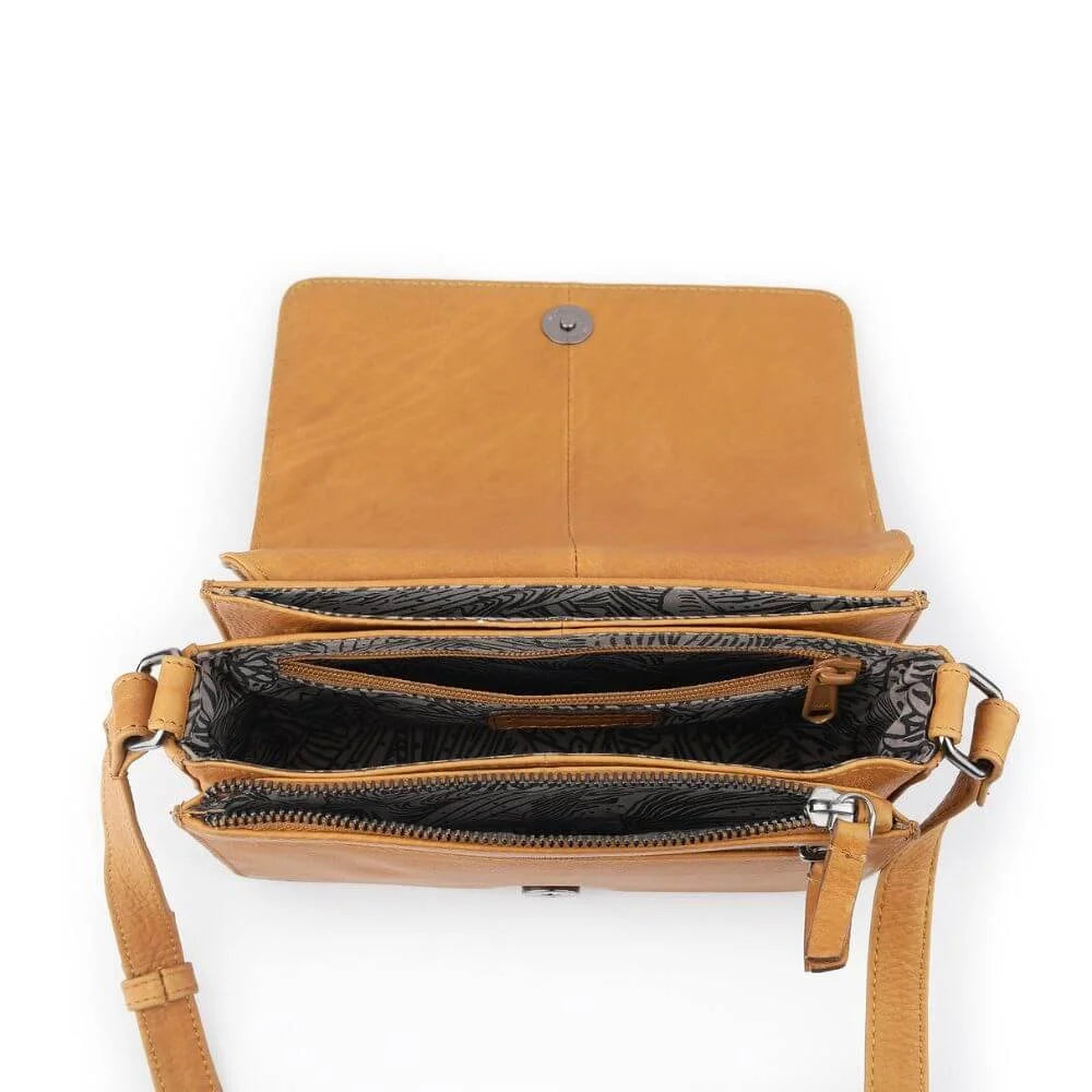 Primehide Leather Shoulder Bag with Multi-Compartments Nina Hudson