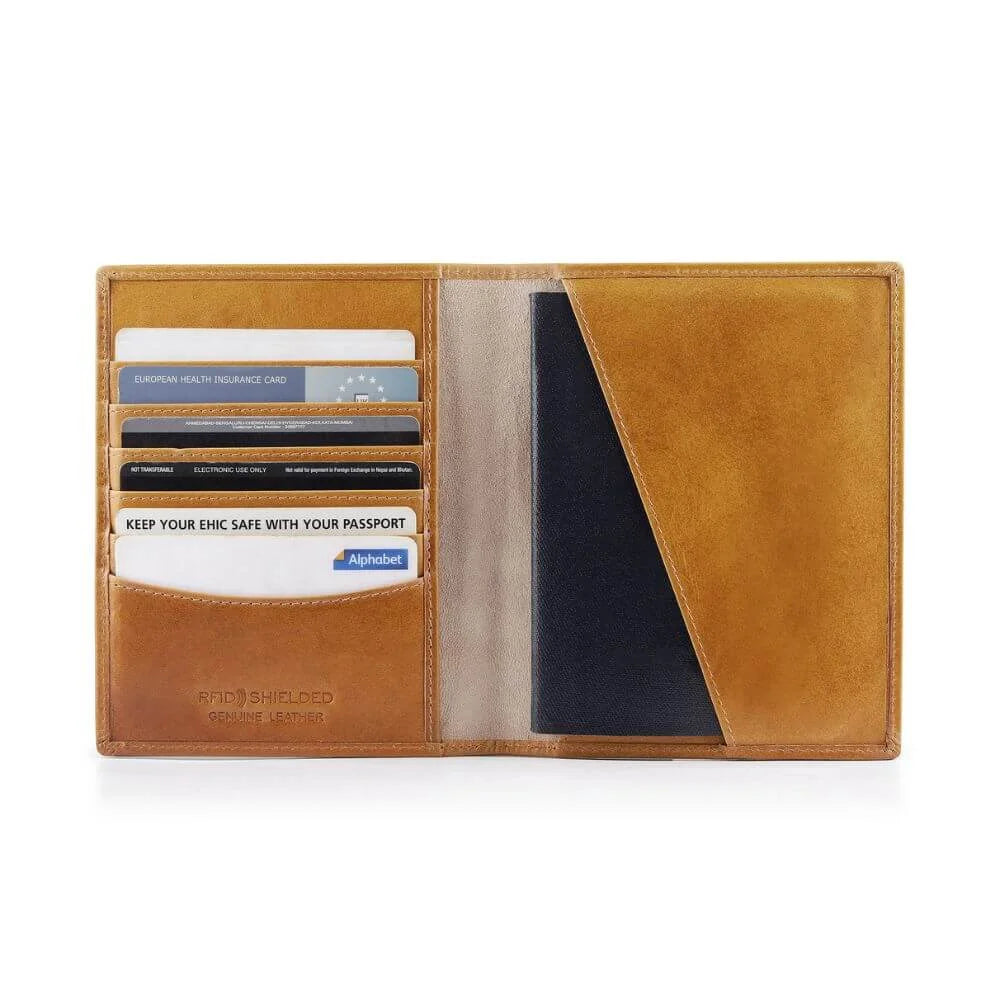 Primehide Leather-Lined Passport Wallet Sebastian Mayfair