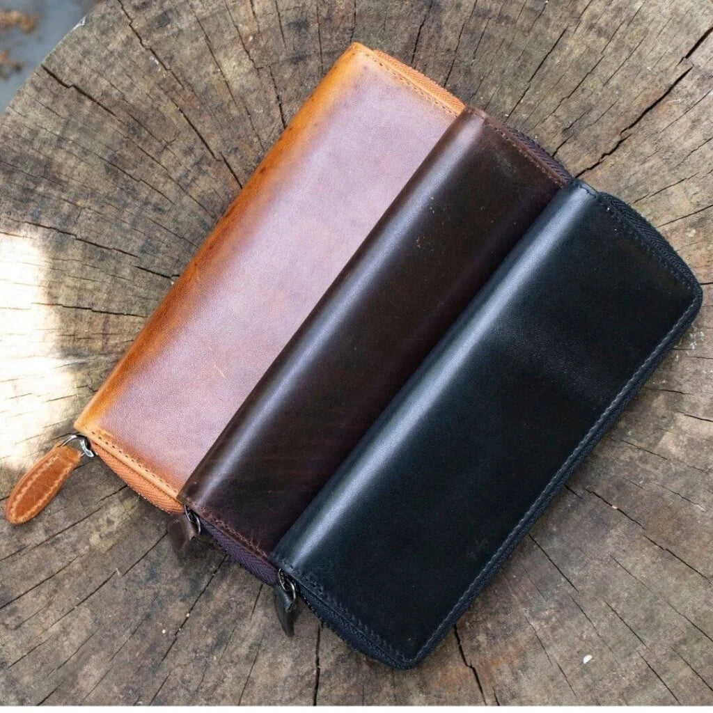 Primehide Leather Zipped Pen Case Harrison Mayfair