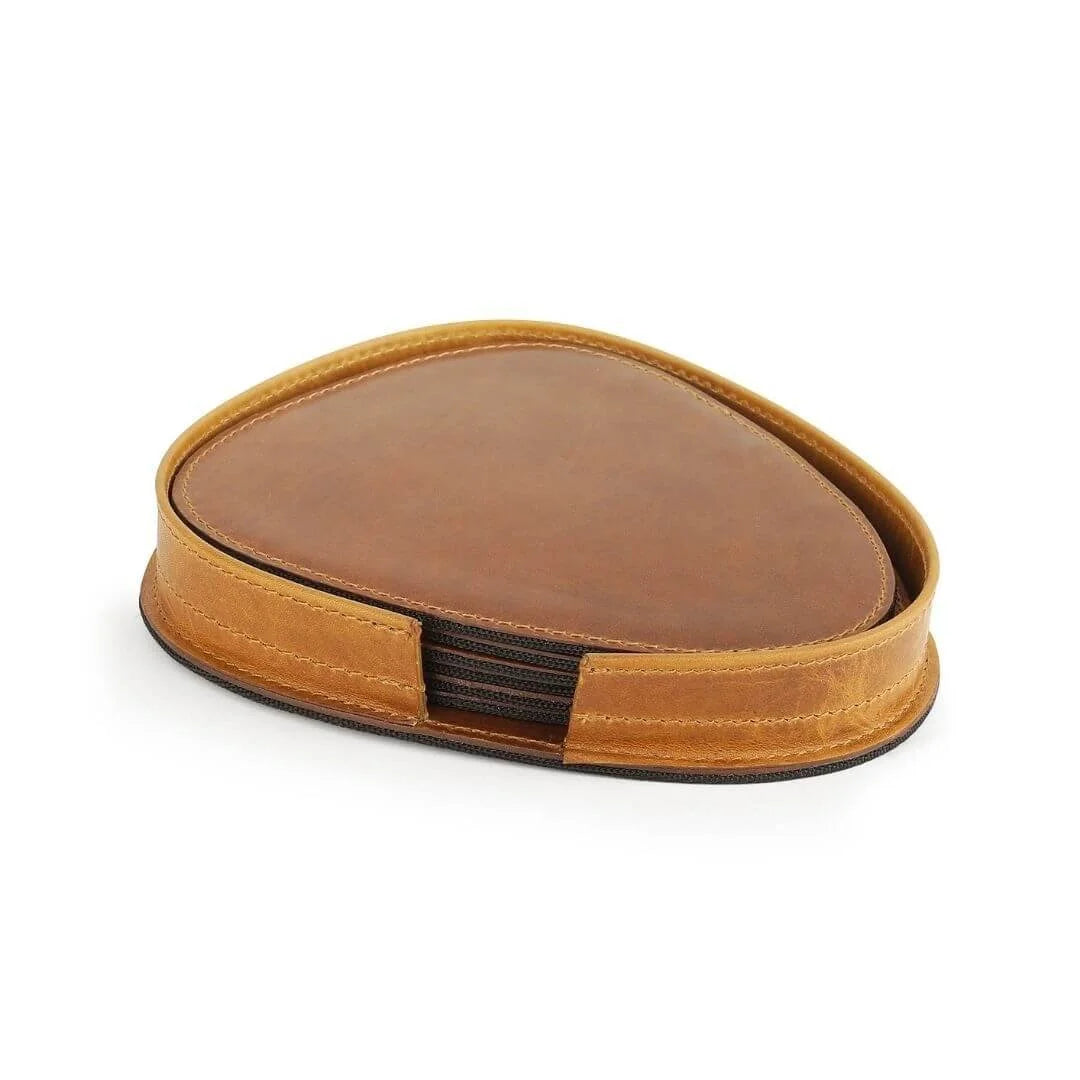 Primehide Leather Coaster Set Of 6 Reginald Mayfair