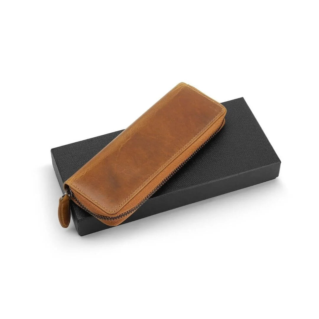Primehide Leather Zipped Pen Case Harrison Mayfair