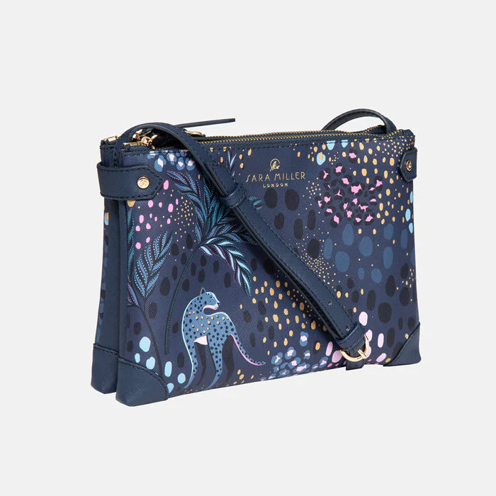 Midnight Leopard Zip Top Crossbody