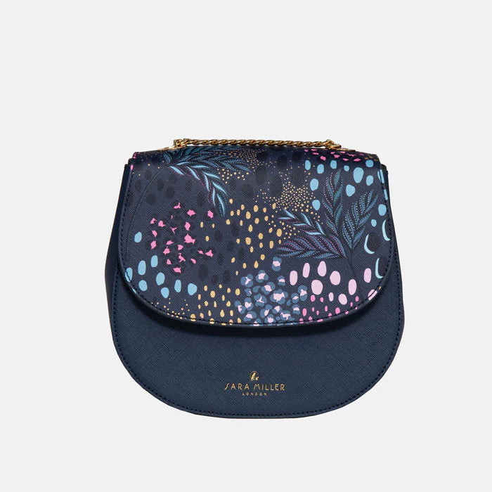 Midnight Leopard Gold Chain Crossbody Bag