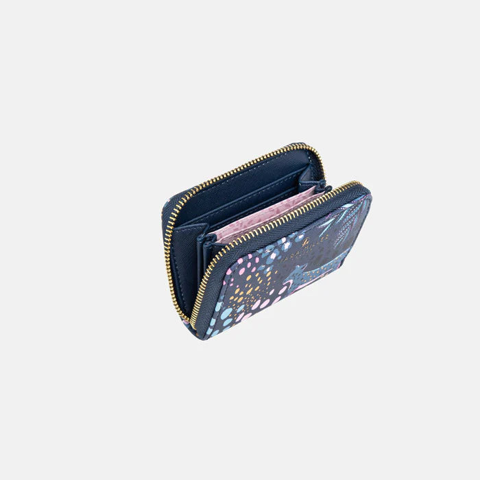 Midnight Leopard Small Zip Purse