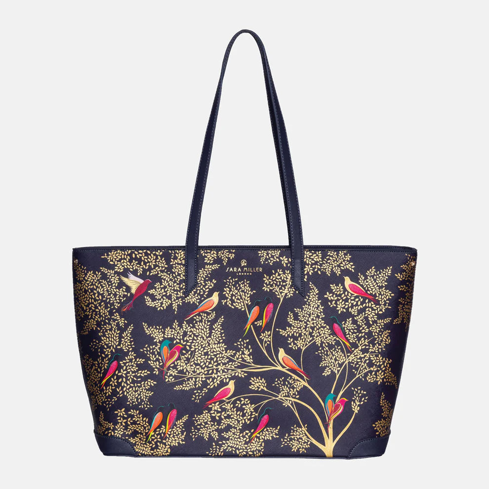 Smokey Blue Birds Tote