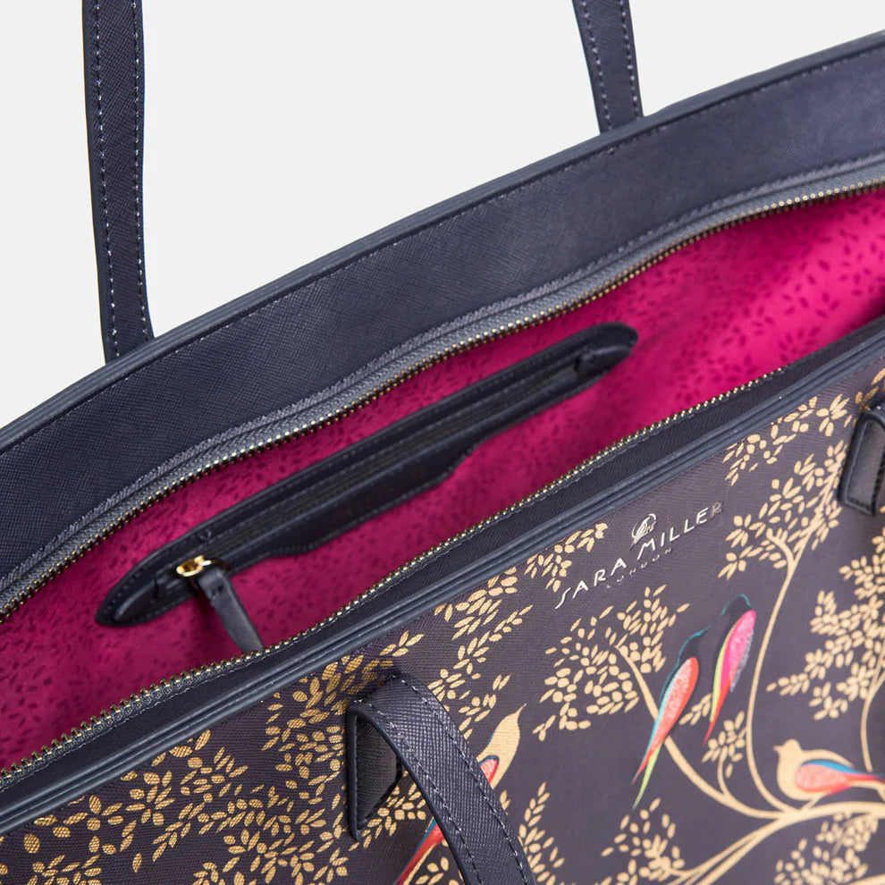 Smokey Blue Birds Tote