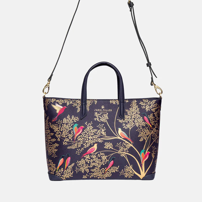 Smokey Blue Birds Tote