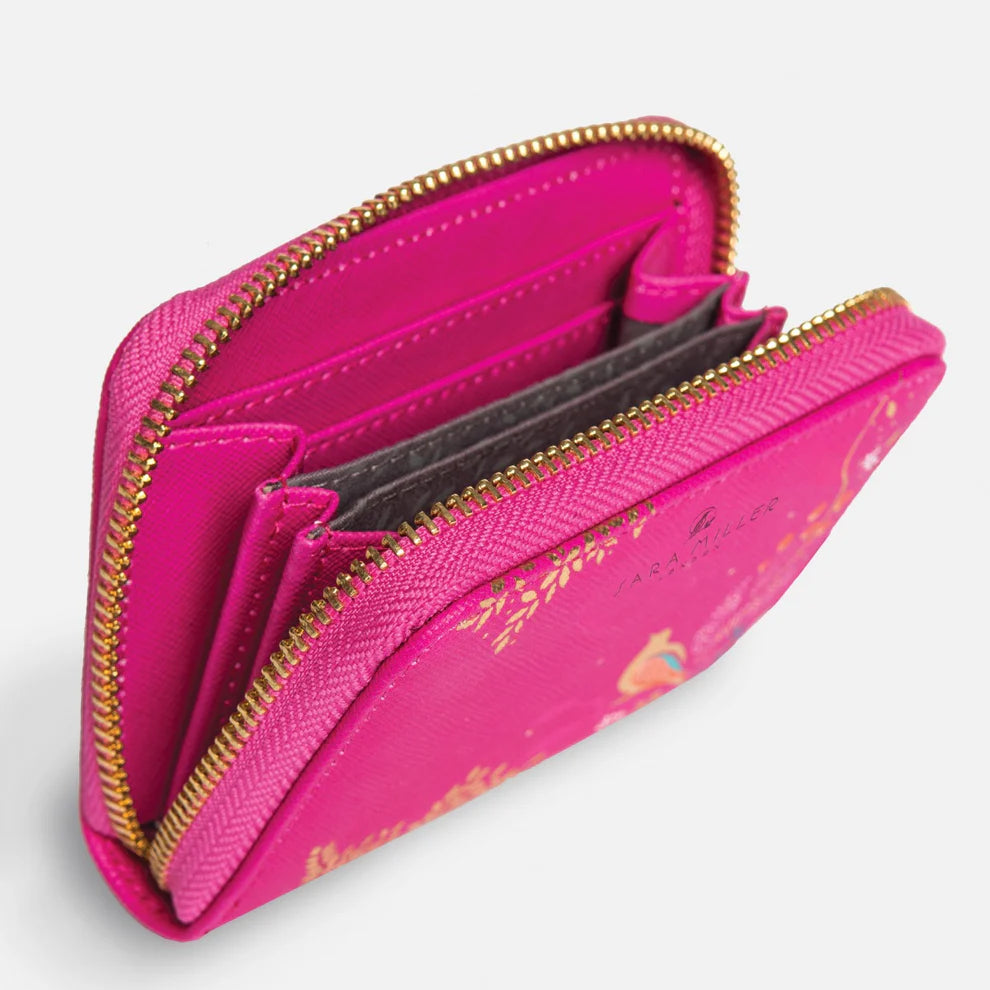 Pink Birds Small Zip Purse