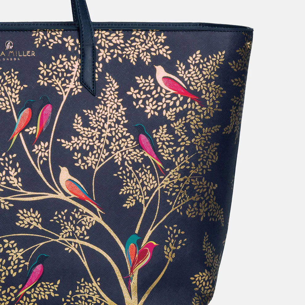 Smokey Blue Birds Tote