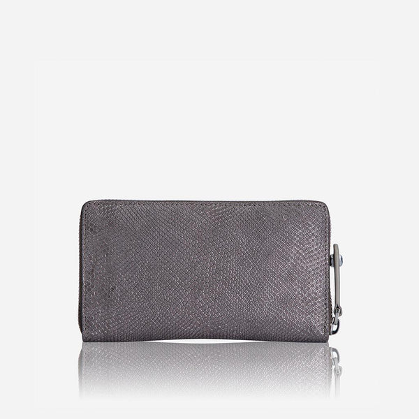 ZIP AROUND PURSE, GREY