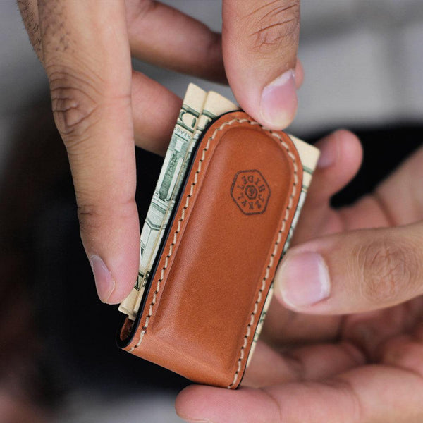 MONEY CLIP, TAN