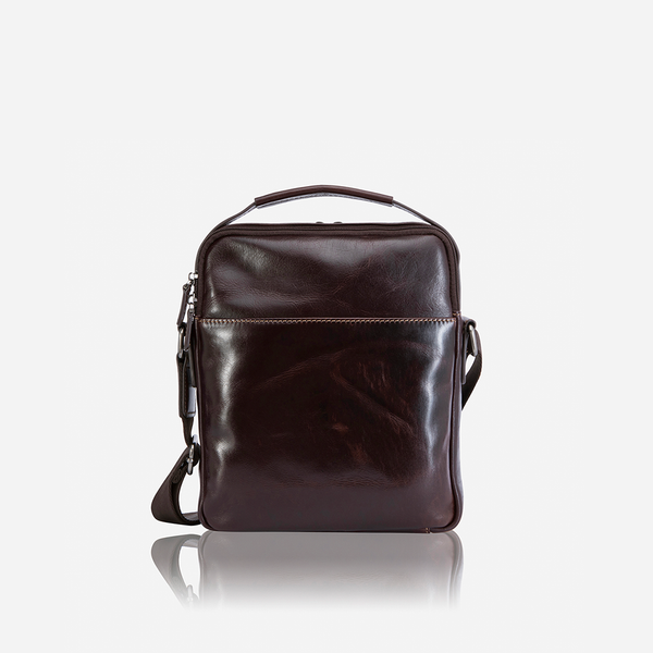 ZIP CROSSBODY BAG, TOBACCO
