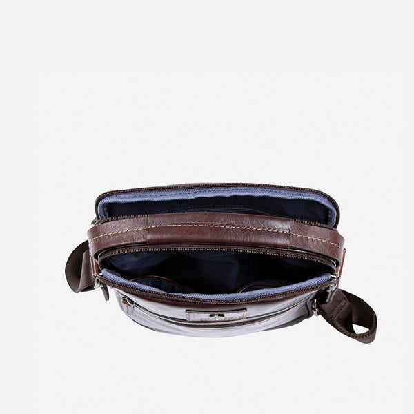ZIP CROSSBODY BAG, TOBACCO