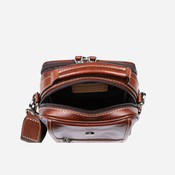 SMALL CROSSBODY BAG, TOBACCO