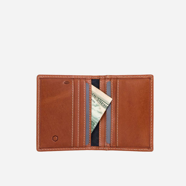 SLIM BIFOLD CARD HOLDER, TAN