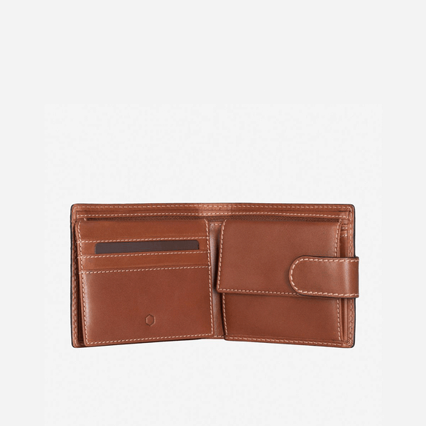LARGE BIFOLD WALLET WITH COIN , CLAY
