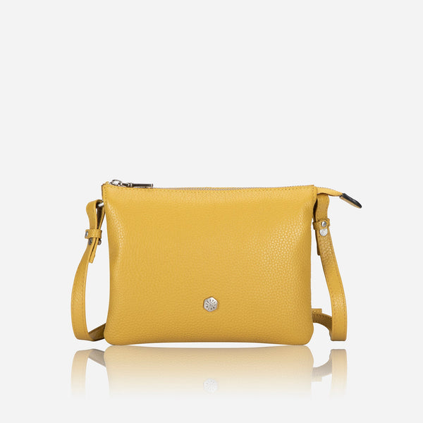 SLIM LADIES LEATHER CROSSBODY, FRESH LEMON