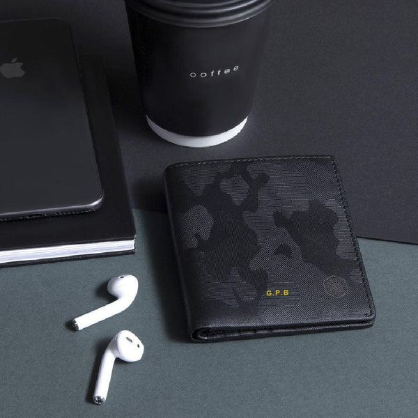SLIM BIFOLD WALLET WITH COIN, CAMO
