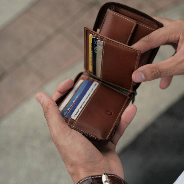 ZIP AROUND COIN WALLET, CLAY