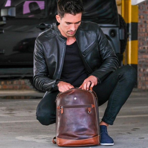 DOUBLE COMPARTMENT BACKPACK 41CM, TWO TONE