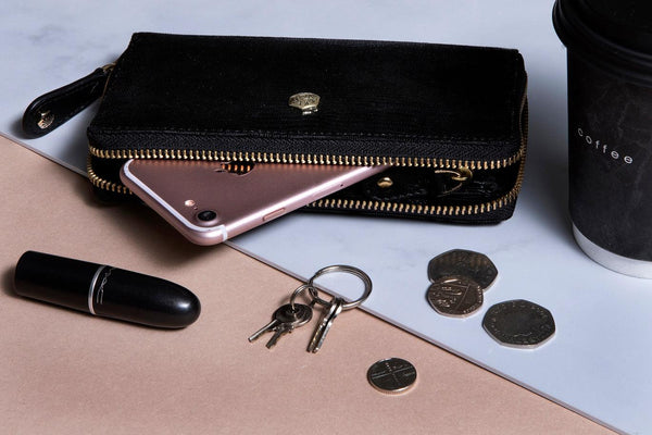 ZIP AROUND PURSE, MIDNIGHT